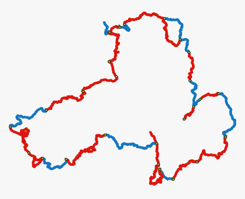 Map Of The Ulster Way - Hiking Routes Northern Ireland, HD Png Download, Free Download