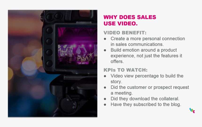 Goals And Kpis For Video Sales Programs - Video Camera, HD Png Download, Free Download