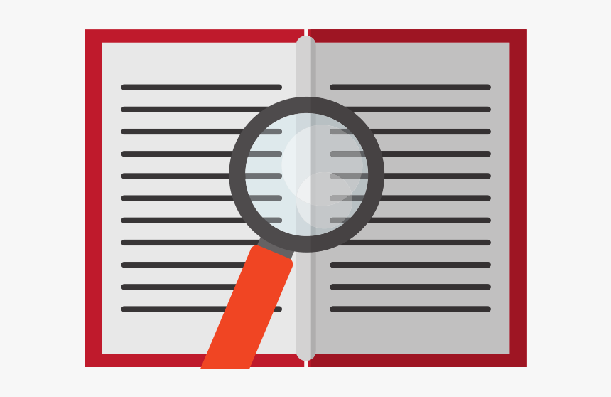 A Look - Magnifying Glass Book Icon, HD Png Download, Free Download