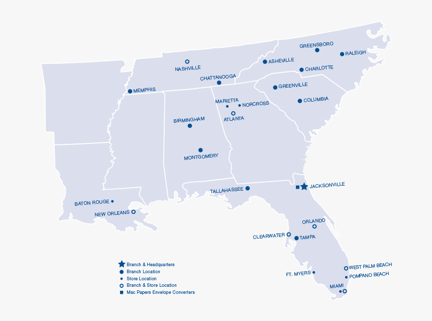 Southeast Usa Map Outline, HD Png Download, Free Download