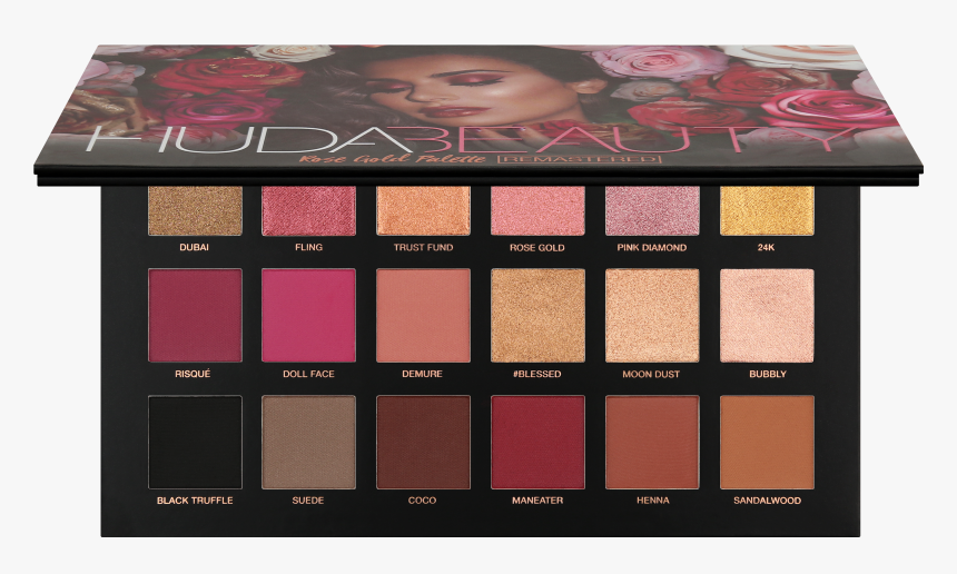 Rose Gold Palette Remastered, , Hi-res - Huda Beauty Eyeshadow Palette Rose Gold, HD Png Download, Free Download