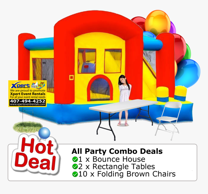 Bouncy House Chairs Tables Cards, HD Png Download, Free Download