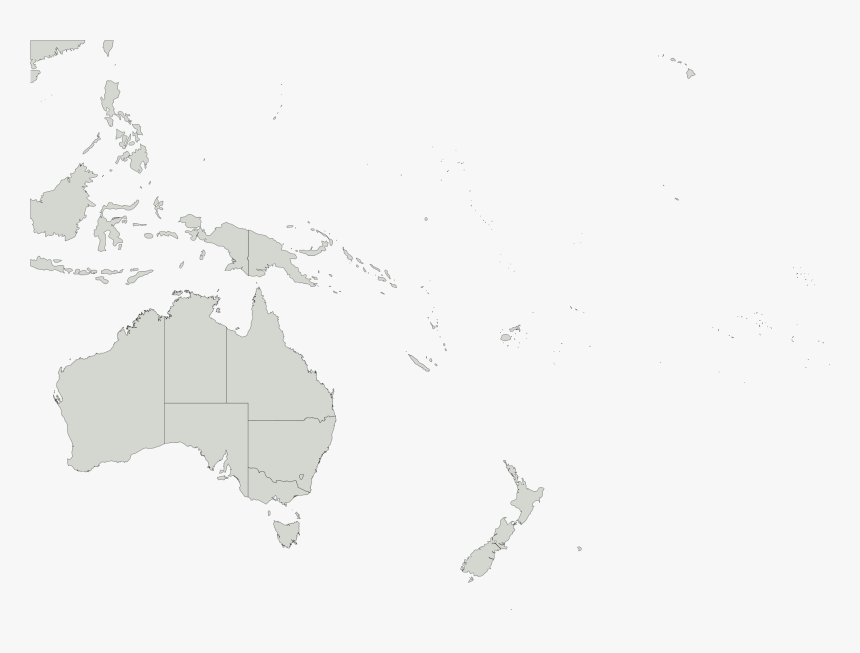 File - Blind Map Of Australia And Oceania, HD Png Download, Free Download