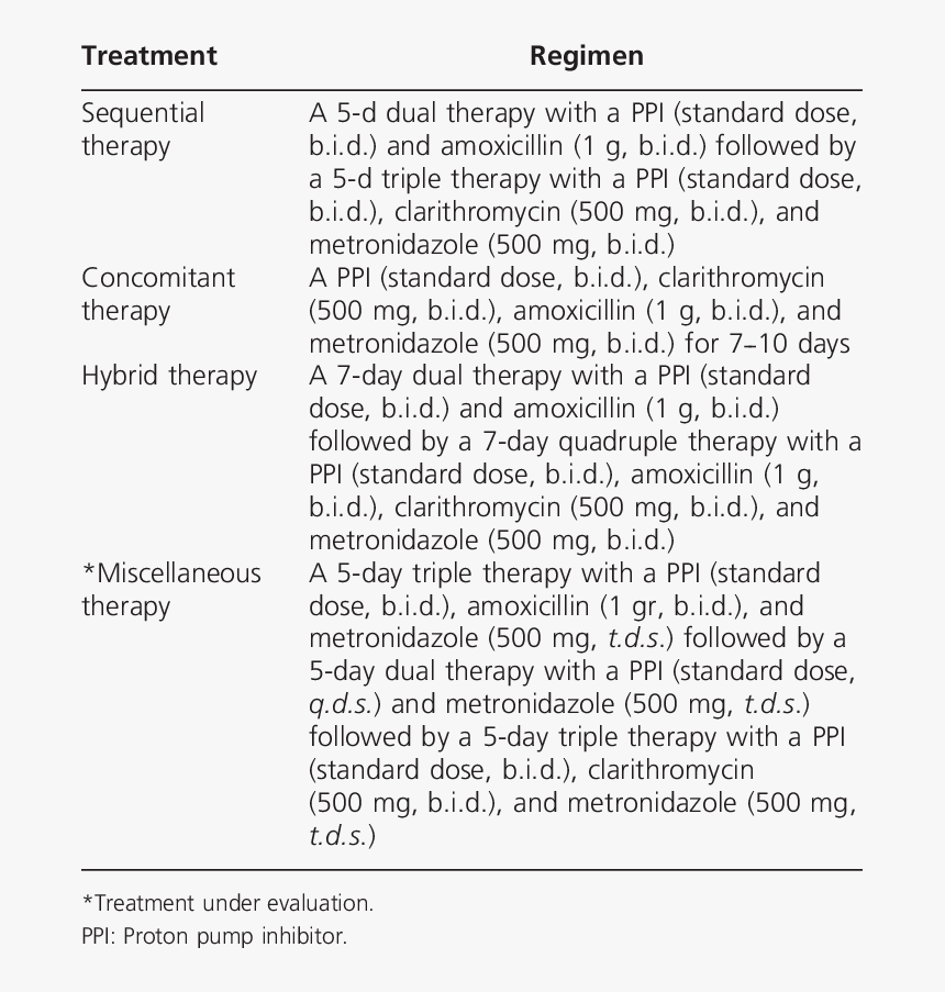 Non Bismuth Quadruple Therapy, HD Png Download, Free Download