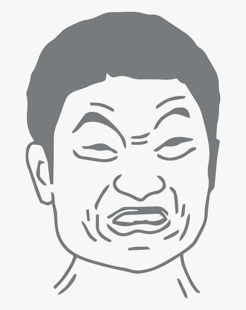 Disgusted Face Meme Drawing, HD Png Download - kindpng.