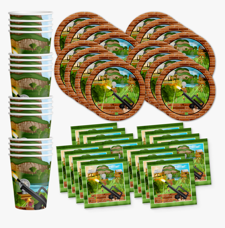 Fortress Birthday Party Tableware Kit For 16 Guests, HD Png Download, Free Download