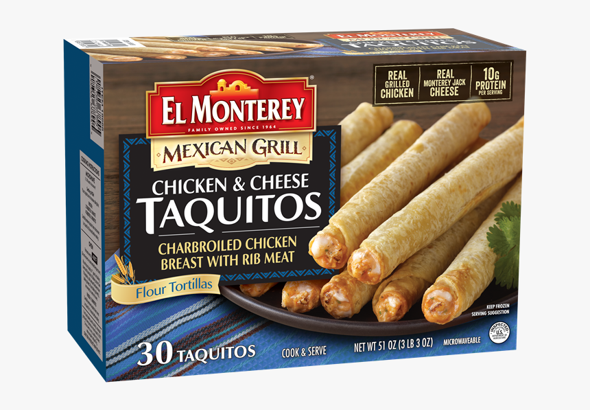 Frozen Chicken Taquitos With Cheese - El Monterey Taquitos, HD Png Download, Free Download
