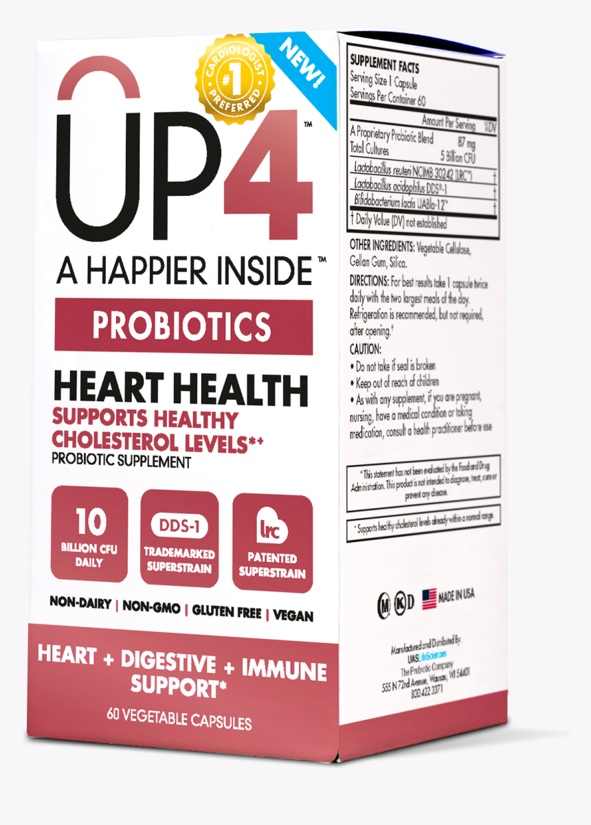 Up4 Heart Health Probiotic Package - Probiotic For Heart Disease, HD Png Download, Free Download