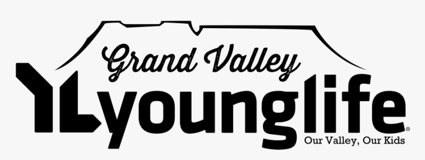 Younglife Grand Valley Logo With Grand Mesa Black - Calligraphy, HD Png Download, Free Download