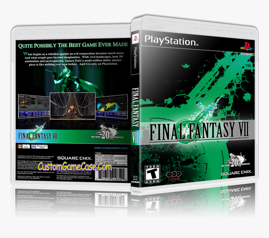 Final Fantasy Vii Sony Playstation 1 Psx Ps1 - Final Fantasy 7 Custom Covers, HD Png Download, Free Download