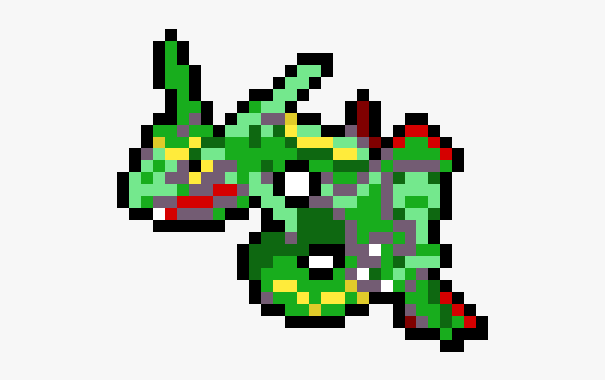 Shiny Rayquaza Pixel Art, HD Png Download, Free Download