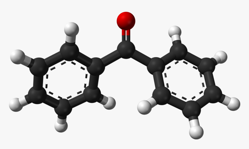 Benzophenone From Xtal Stable Phase 1968 3d Balls - Benzophenone Molecular Structure, HD Png Download, Free Download