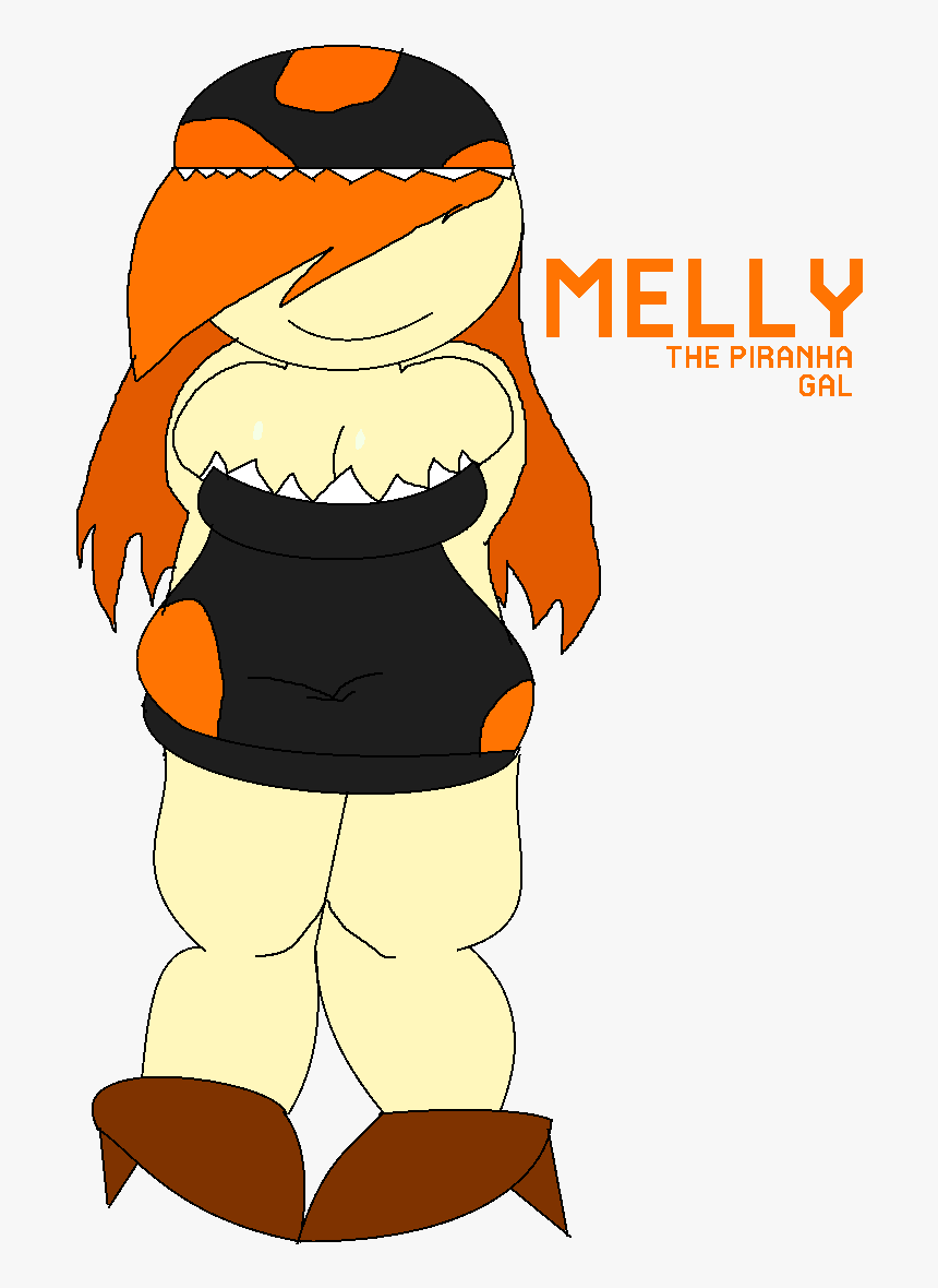 Melly The Piranha Gal - Cartoon, HD Png Download, Free Download