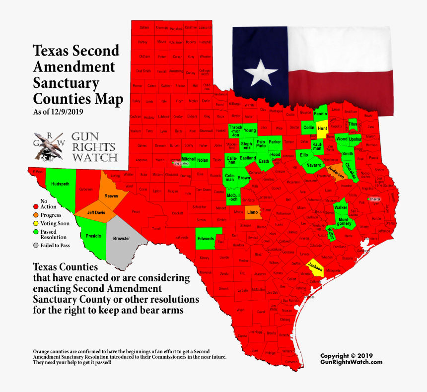 Second Amendment Sanctuary Counties In Texas, HD Png Download, Free Download