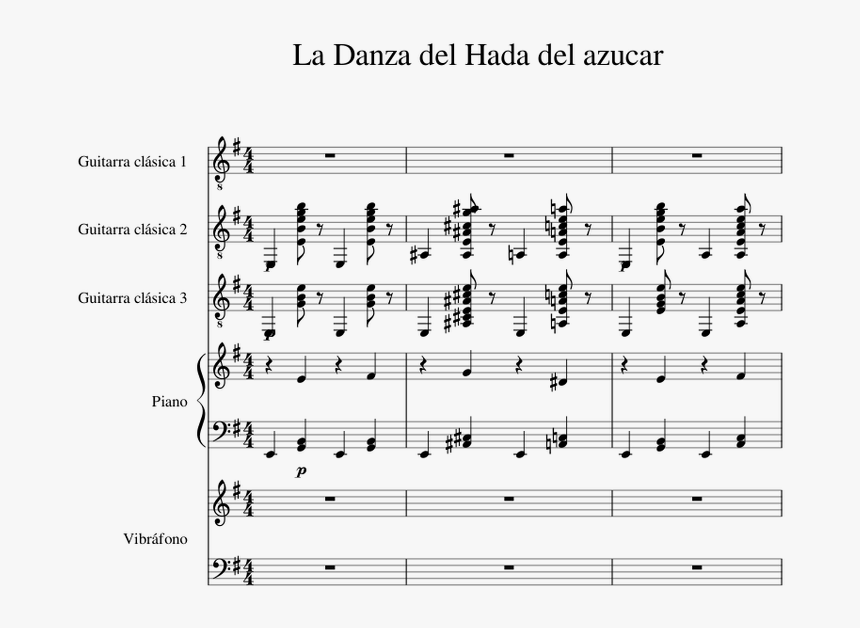 Danza Del Hada De Azucar Partitura, HD Png Download, Free Download