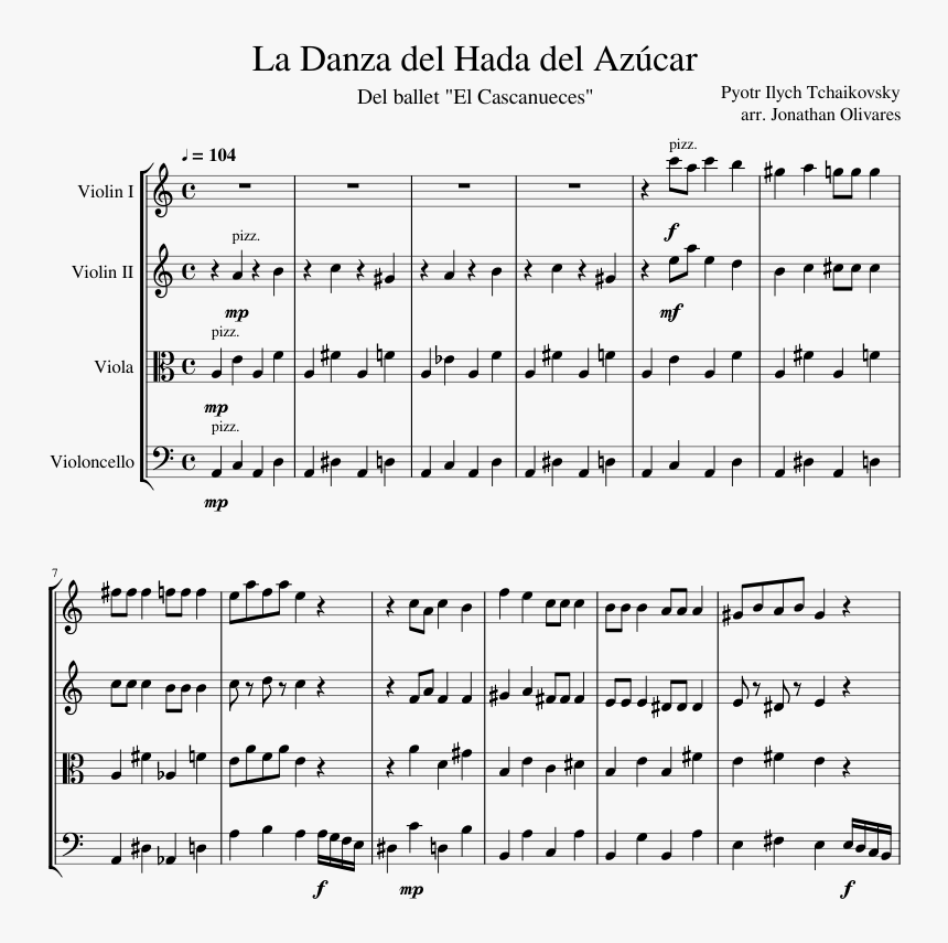 Senorita String Quartet Sheet Music, HD Png Download, Free Download