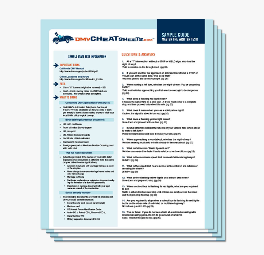 Are You Studying For - Dmv Mn Permit Test Cheat Sheet, HD Png Download, Free Download