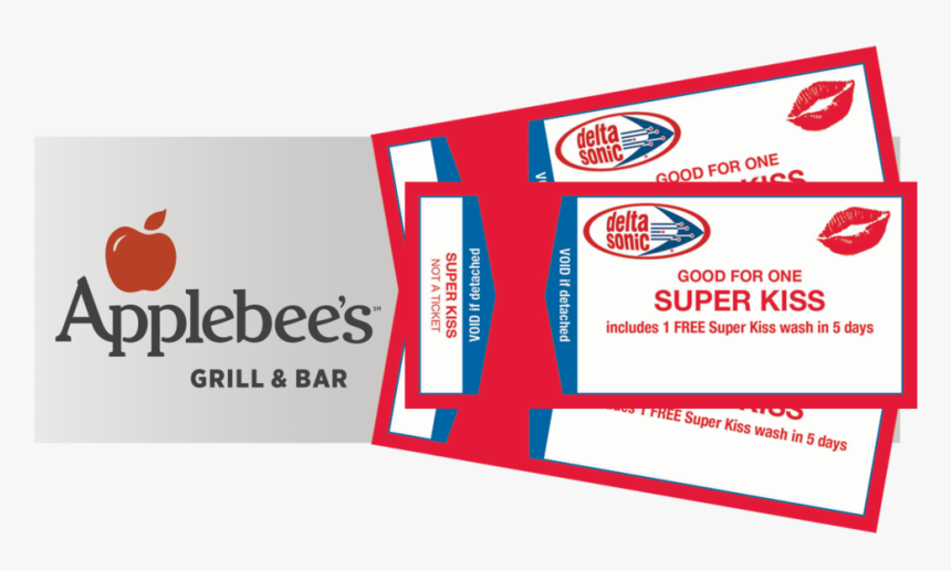 3 Super Kiss Car Washes And Free Dinner At Applebee"s - Applebees, HD Png Download, Free Download