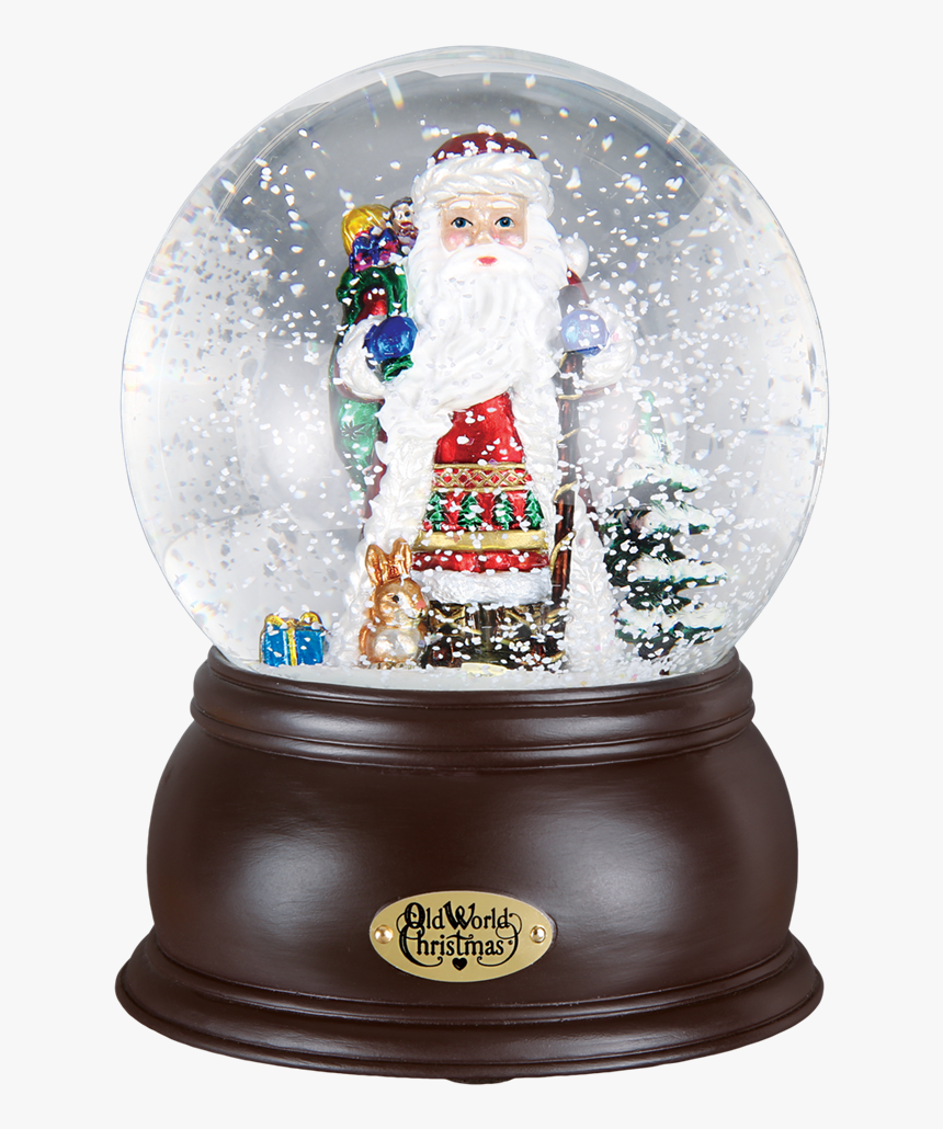 Old World Christmas Fanciful Santa Snow Globe - Santa Snow Globe, HD Png Download, Free Download