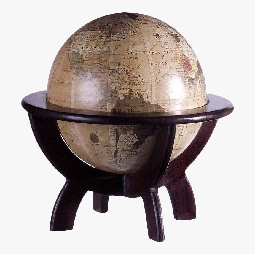 Large Images Of World Globe On Wooden Floor Stand With Hd Png