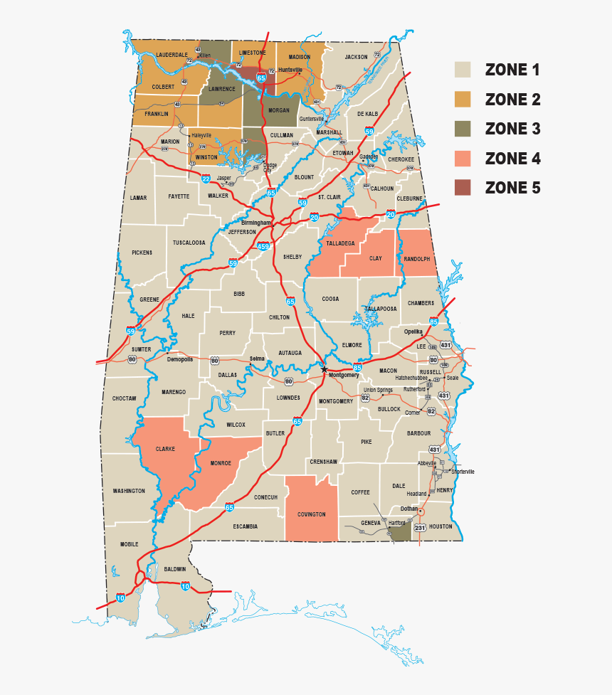 Alabama 2020 Turkey Season Map, HD Png Download, Free Download