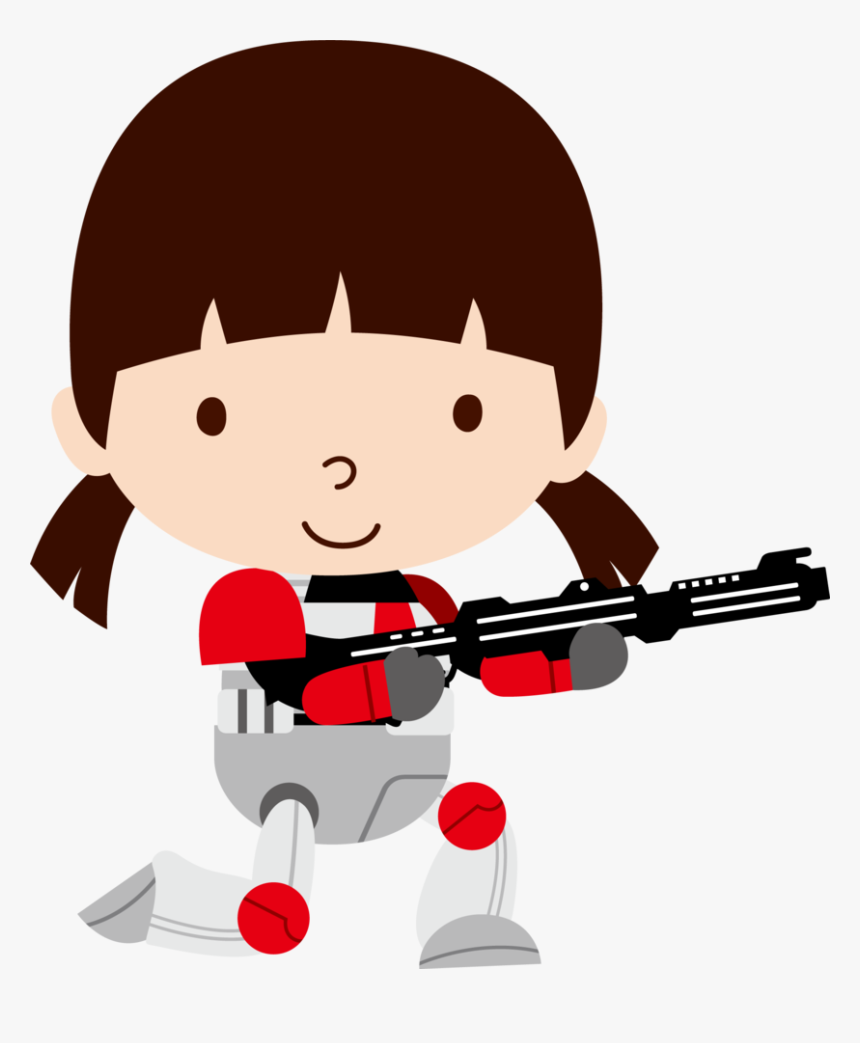 Clone Trooper Girl By On @ - Star Wars Clipart Stormtrooper, HD Png Download, Free Download