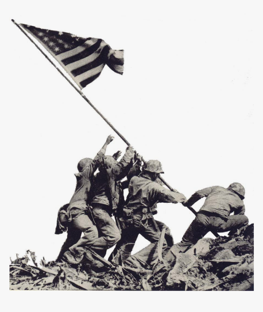 Iwo Jima Flag - Famous Photo Taken At Iwo Jima, HD Png Download, Free Download