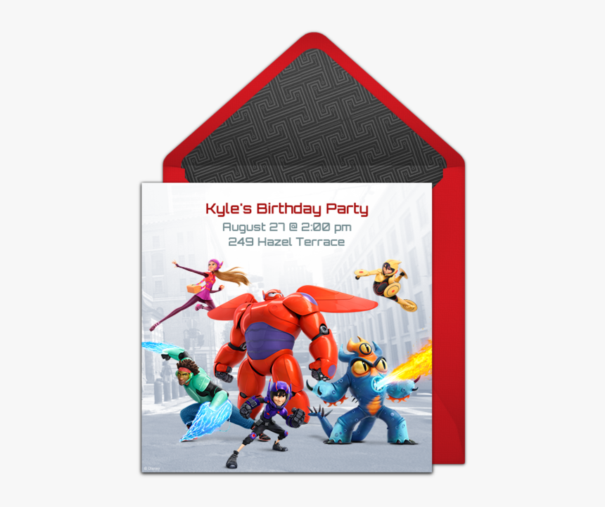Big Hero 6 Birthday Invitations, HD Png Download, Free Download