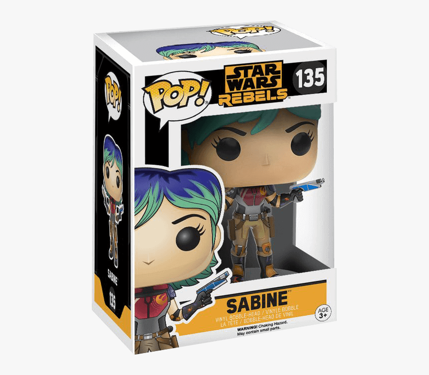 Star Wars Rebels Sabine Wren Pop Bobblehead - Funko Pop Sabine Wren, HD Png Download, Free Download