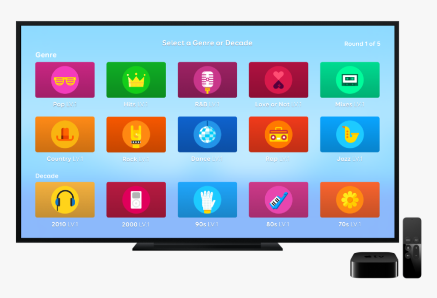 Genres - Apple Tv Songpop Party, HD Png Download, Free Download