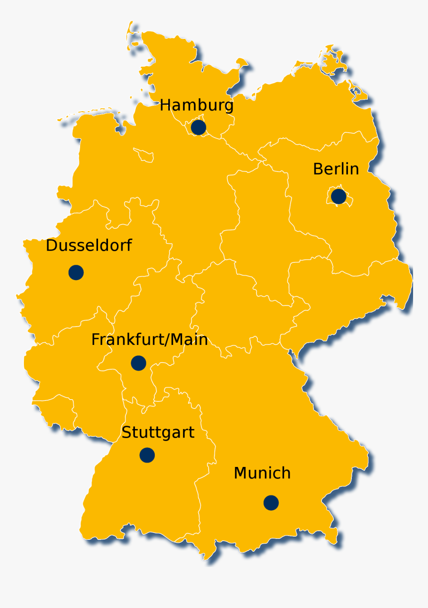 Germany Map Frankfurt Transparent, HD Png Download, Free Download