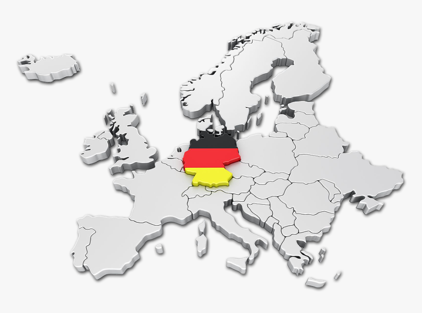 Germany Highlighted On A Map, HD Png Download, Free Download