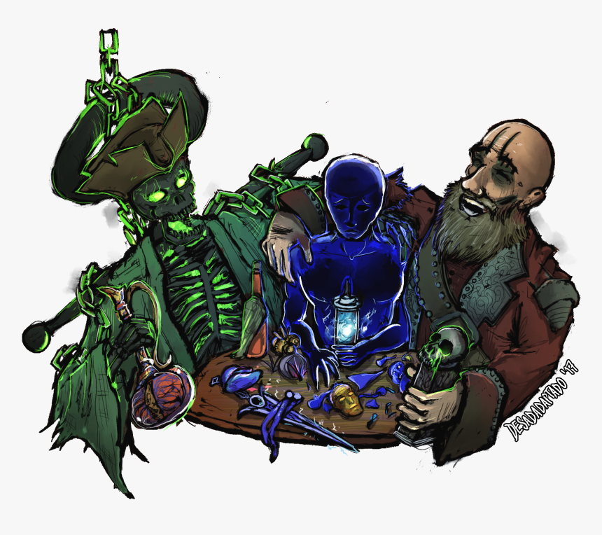 Fairgraves And Weylam Roth Sharing A Drink With A Harbinger - Path Of Exile Character Art, HD Png Download, Free Download