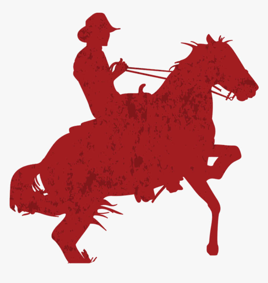 Cowboy On A Horse Silhouette In Sunset Vector, HD Png Download, Free Download