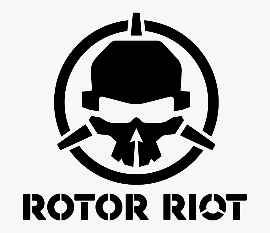 Rotorriot Logo Bottomtext Blk Remix - Rotor Riot, HD Png Download, Free Download
