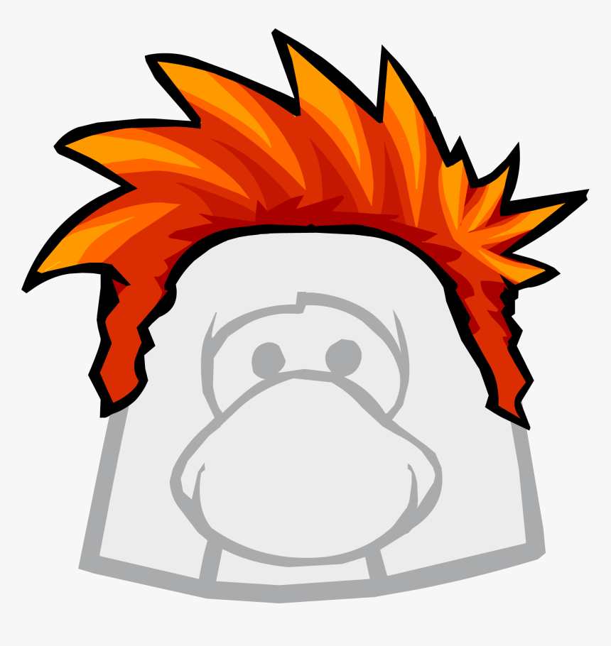 Club Penguin Hair - Club Penguin Red Hair, HD Png Download, Free Download