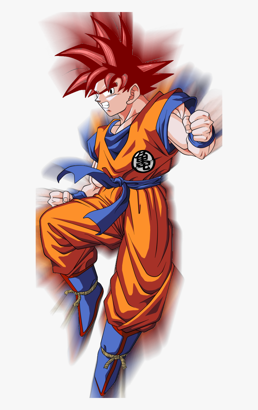 Goku Ssj God V 2 By - Png Goku Ssj God, Transparent Png, Free Download