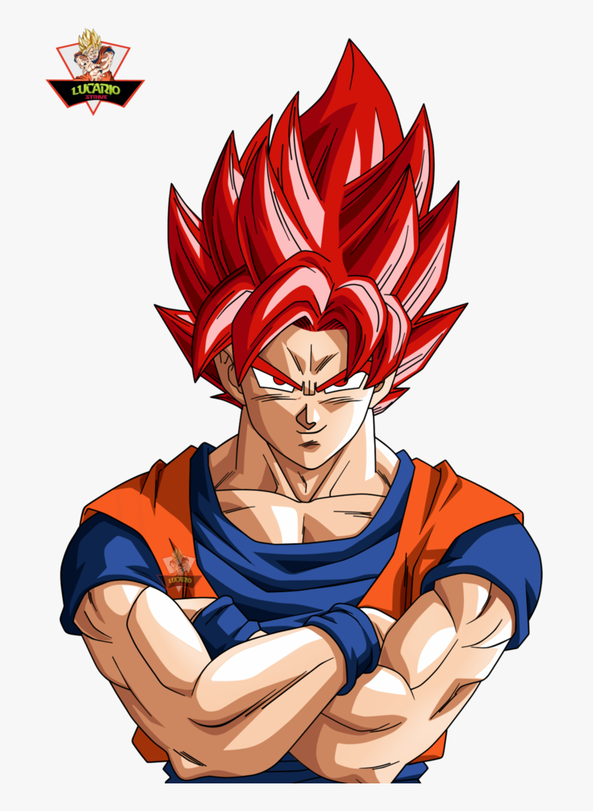 Goku Ssj God Red New Transformation By Lucario - Dragon Ball Goku Blue, HD Png Download, Free Download