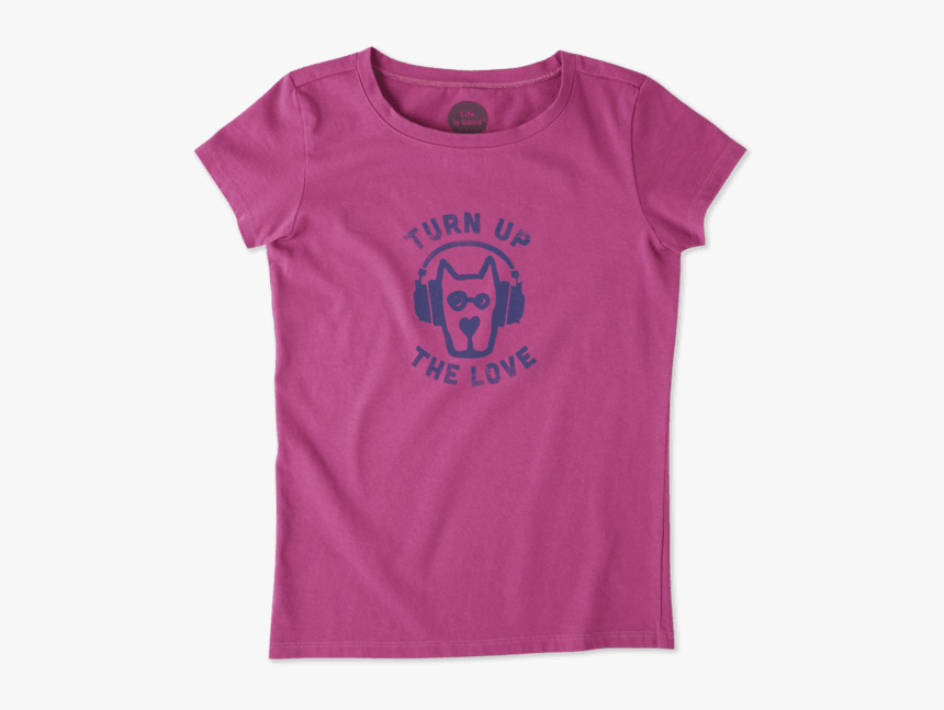 Girls Turn Up The Love Crusher Tee - Active Shirt, HD Png Download, Free Download