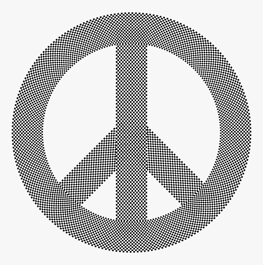 Peace Sign Checkerboard - Peace Symbol T Shirt, HD Png Download, Free Download