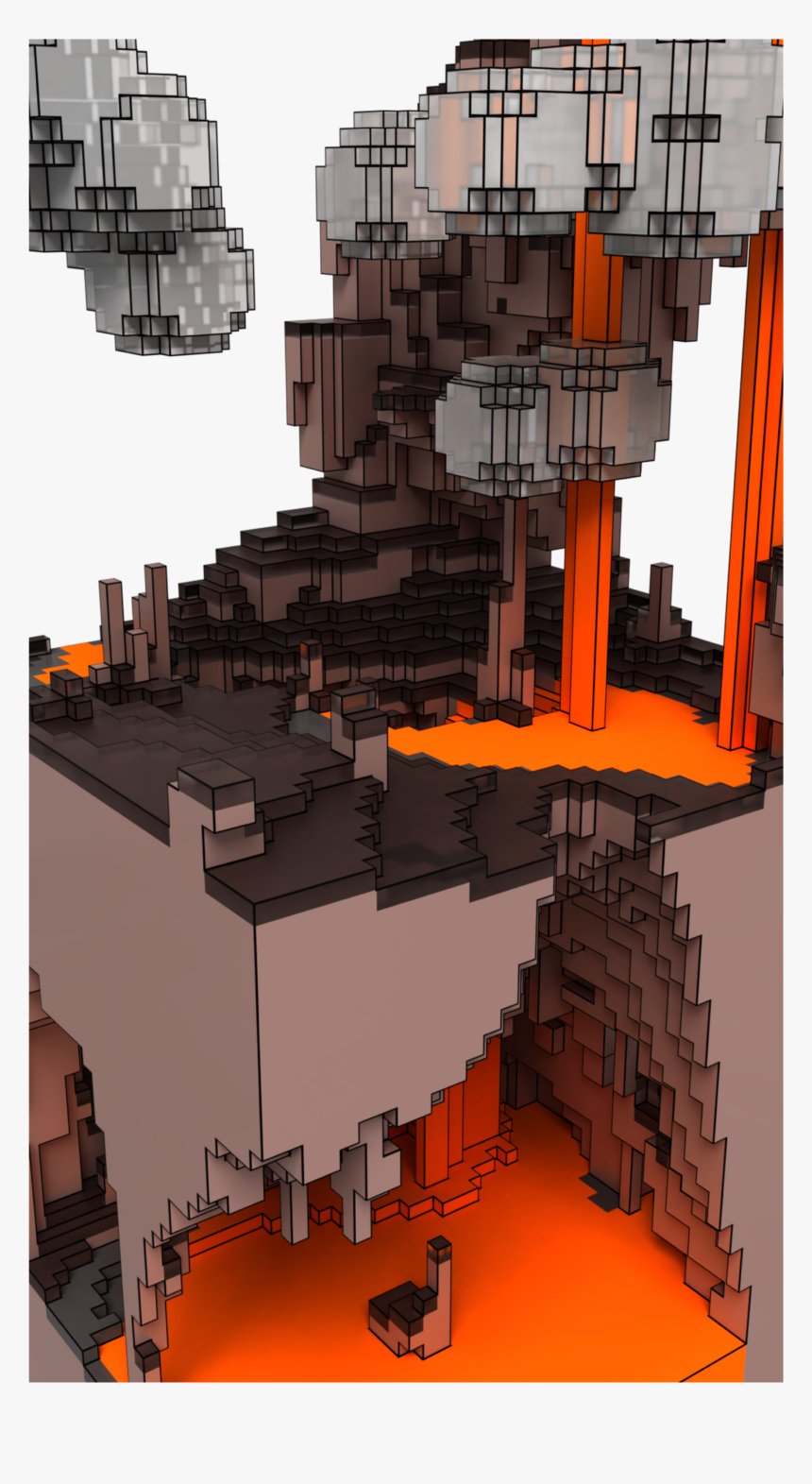 #minecraft #lava #cave #underground #freetoedit - Architecture, HD Png Download, Free Download