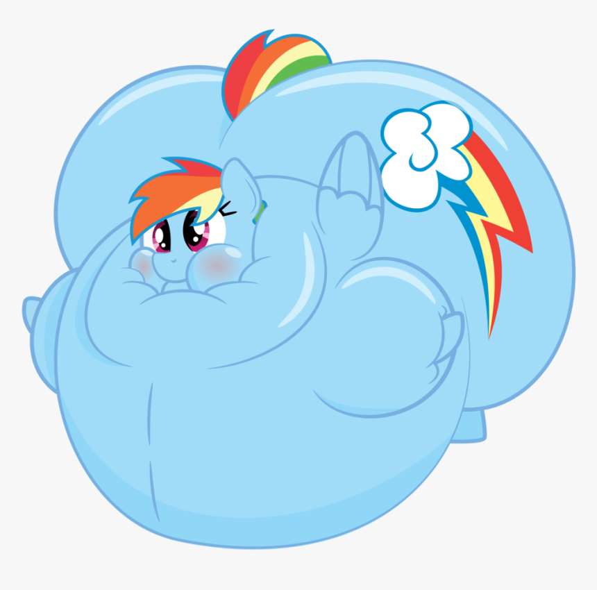 Png Royalty Free Blimp Drawing Simple - My Little Pony Rainbow Dash Inflation, Transparent Png, Free Download