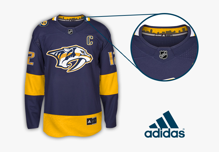 Predators Alternate Concept Jersey Collar - Nashville Predators Alternate Jersey Concept, HD Png Download, Free Download