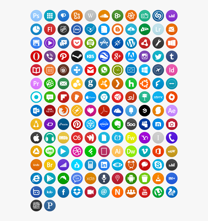 Circle Icons - Circle Icon Pack Png, Transparent Png - kindpng