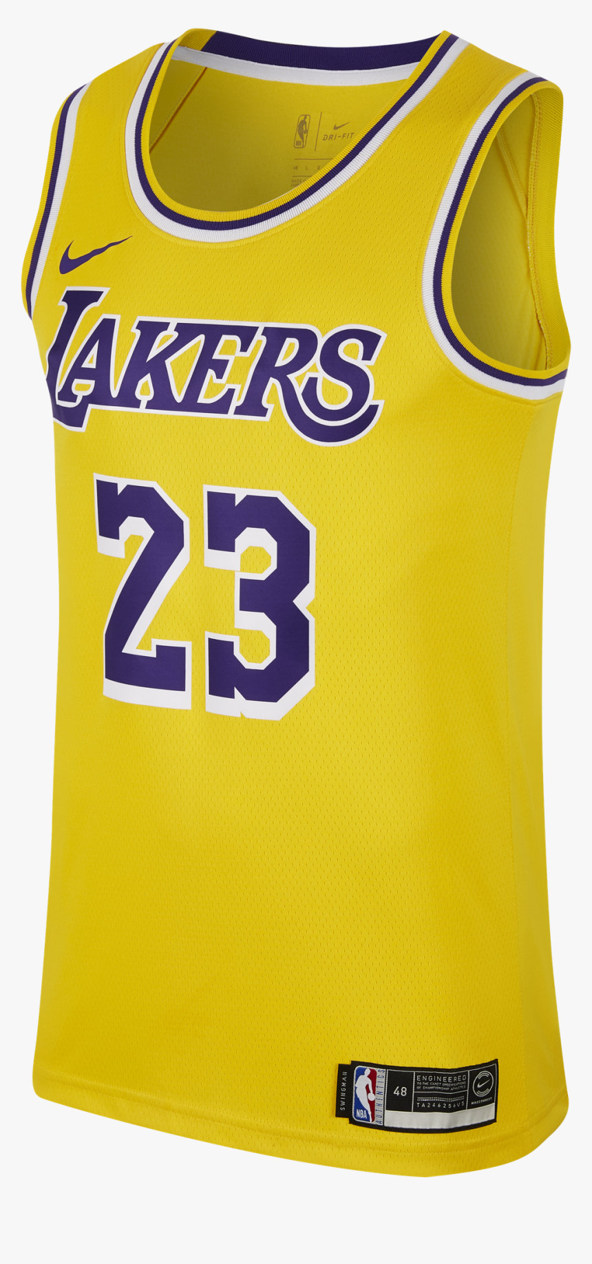 Nike Nba Los Angeles Lakers Lebron James Swingman Road - Sports Jersey, HD Png Download, Free Download