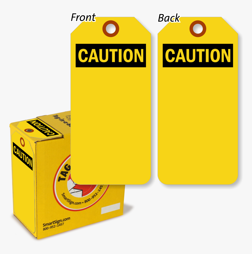 Caution Lockout Tag With Fiber Patch - Sign, HD Png Download, Free Download