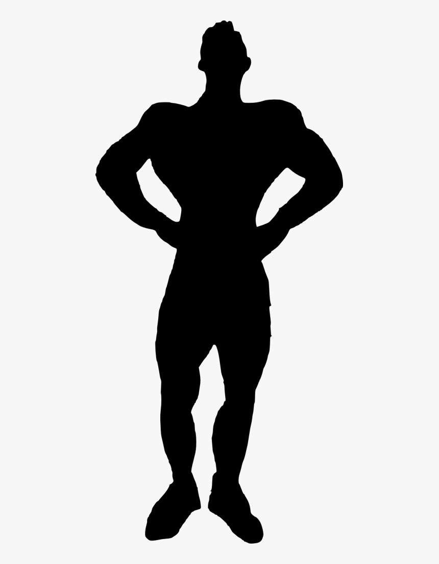 Muscle Man Silhouette - Man In A Suit Silhouette Png, Transparent Png, Free Download