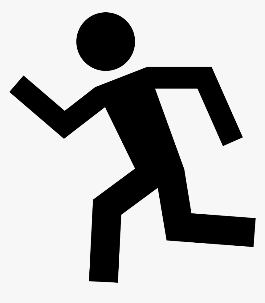 Running Man Silhouette To Left Comments - Man Running Left Png, Transparent Png, Free Download