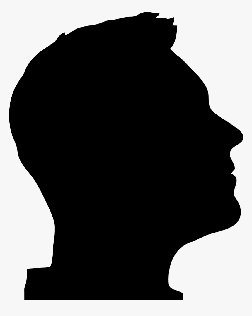 11 Silhouette Profile - Man Face Profile Silhouette, HD Png Download ...