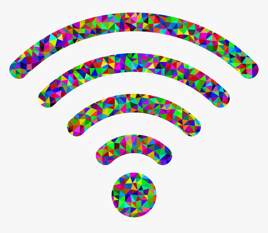 Low Poly Prismatic Wifi Signal Clip Arts - Wifi Signal Wifi Png, Transparent Png, Free Download